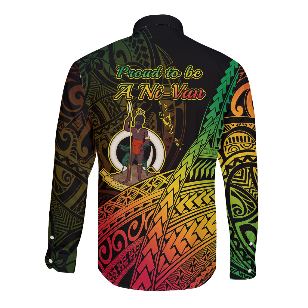 Polynesian Pride Vanuatu Long Sleeve Button Shirt Proud To Be A Ni-Van LT14 - Polynesian Pride