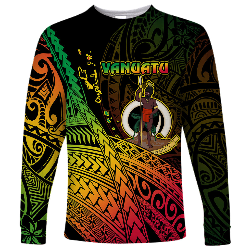 Polynesian Pride Vanuatu Long Sleeve Shirt Proud To Be A Ni-Van LT14 Unisex Black - Polynesian Pride