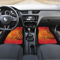 French Polynesia Manta Ray Tattoo Car Mats Tahiti Hahalua Tiare Maori Gradient Style
