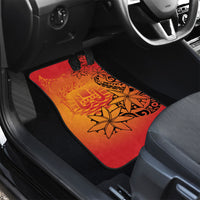 French Polynesia Manta Ray Tattoo Car Mats Tahiti Hahalua Tiare Maori Gradient Style