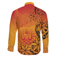 French Polynesia Manta Ray Tattoo Family Matching Summer Maxi Dress and Hawaiian Shirt Tahiti Hahalua Tiare Maori Gradient Style LT14 - Polynesian Pride
