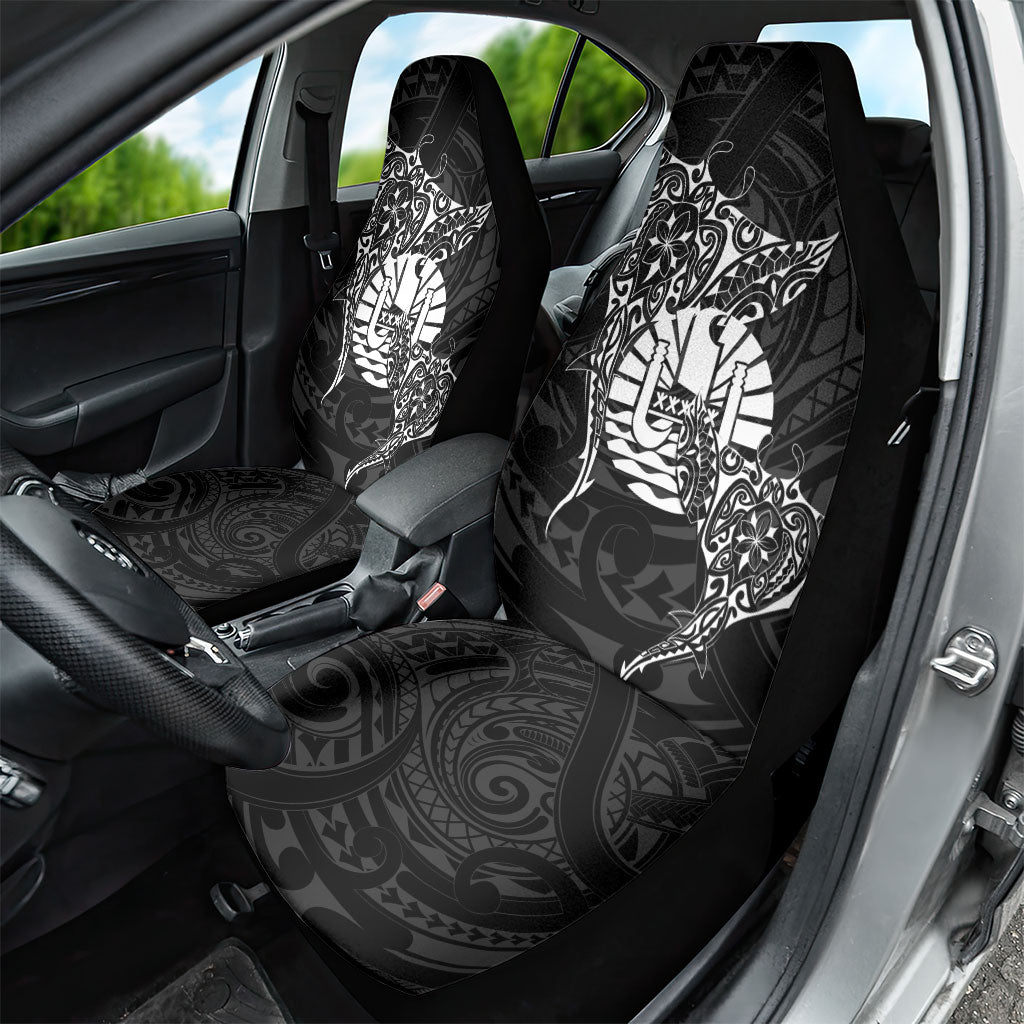 French Polynesia Manta Ray Tattoo Car Seat Cover Tahiti Hahalua Turtle Shark Black Color