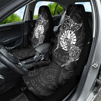 French Polynesia Manta Ray Tattoo Car Seat Cover Tahiti Hahalua Turtle Shark Black Color
