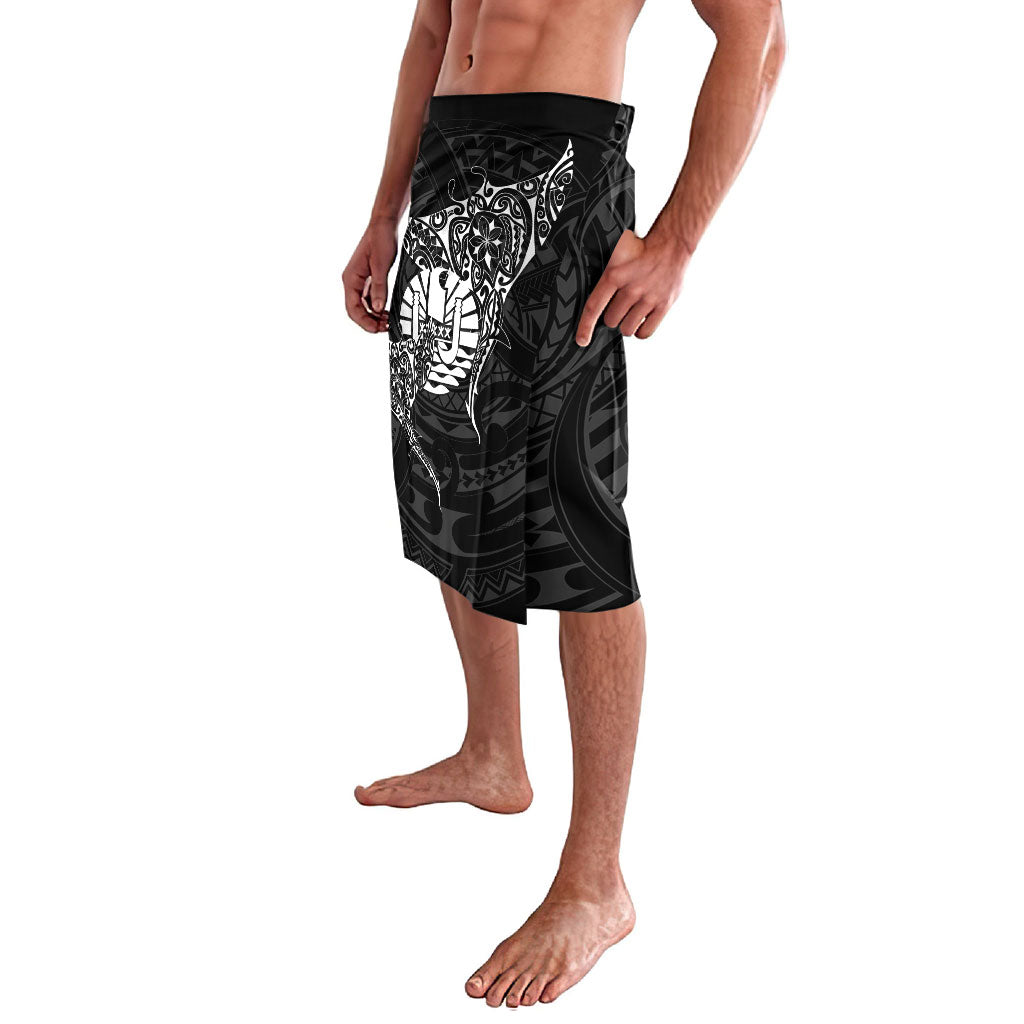 French Polynesia Manta Ray Tattoo Lavalava Tahiti Hahalua Turtle Shark Black Color