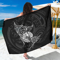French Polynesia Manta Ray Tattoo Sarong Tahiti Hahalua Turtle Shark Black Color