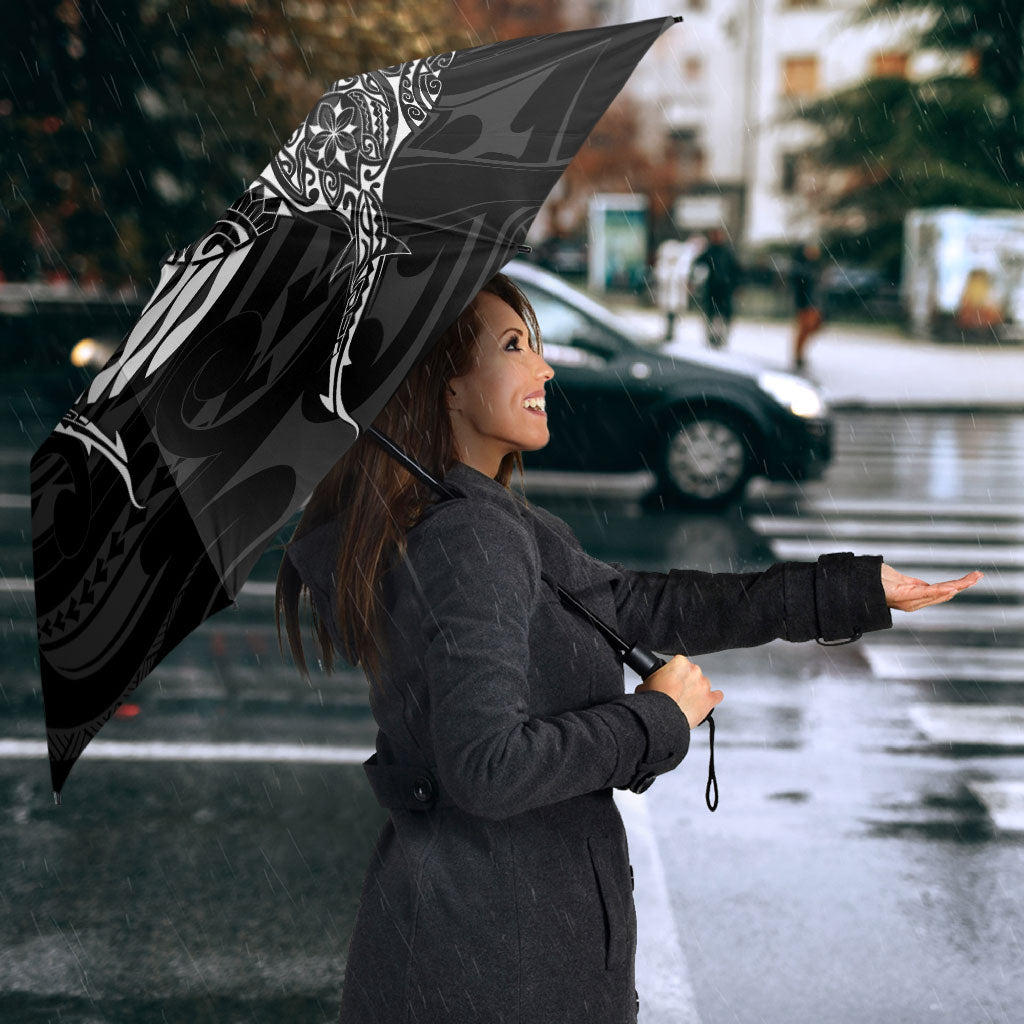 French Polynesia Manta Ray Tattoo Umbrella Tahiti Hahalua Turtle Shark Black Color