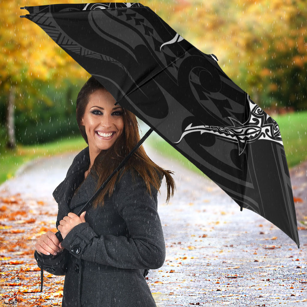 French Polynesia Manta Ray Tattoo Umbrella Tahiti Hahalua Turtle Shark Black Color