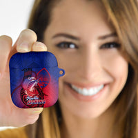 Guam Blue Marlin Fishing AirPods Case Guahan Fish Hook Tattoo