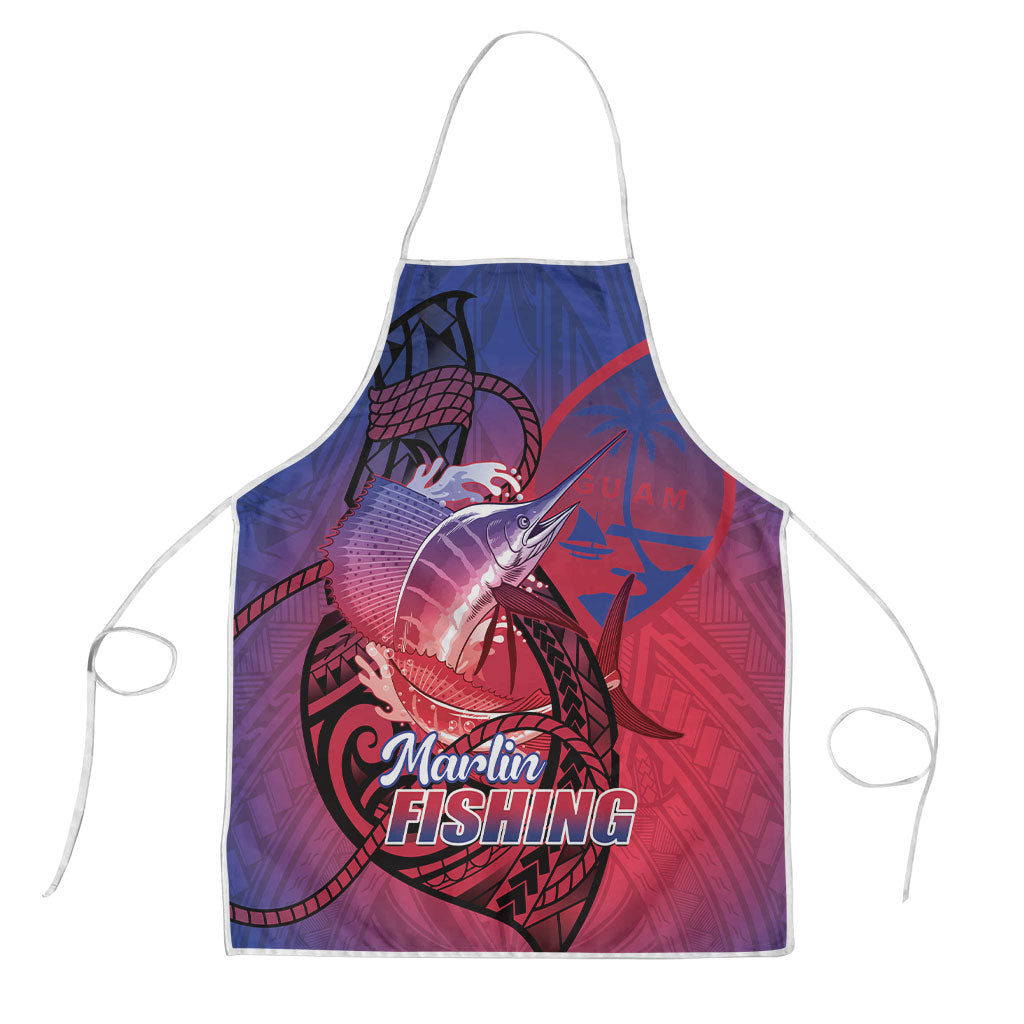 Guam Blue Marlin Fishing Apron Guahan Fish Hook Tattoo