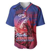 Guam Blue Marlin Fishing Baseball Jersey Guahan Fish Hook Tattoo
