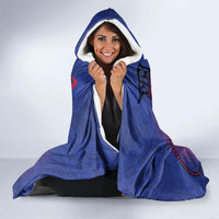 Guam Blue Marlin Fishing Hooded Blanket Guahan Fish Hook Tattoo