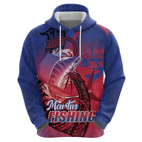 Guam Blue Marlin Fishing Hoodie Guahan Fish Hook Tattoo