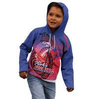 Guam Blue Marlin Fishing Kid Hoodie Guahan Fish Hook Tattoo