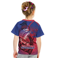 Guam Blue Marlin Fishing Kid T Shirt Guahan Fish Hook Tattoo