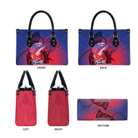 Guam Blue Marlin Fishing Leather Bag Guahan Fish Hook Tattoo