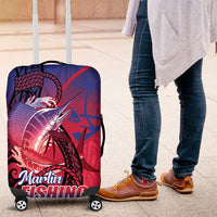 Guam Blue Marlin Fishing Luggage Cover Guahan Fish Hook Tattoo