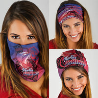 Guam Blue Marlin Fishing Neck Gaiter Guahan Fish Hook Tattoo