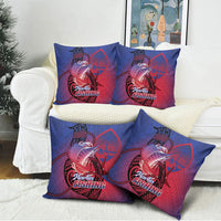 Guam Blue Marlin Fishing Pillow Cover Guahan Fish Hook Tattoo