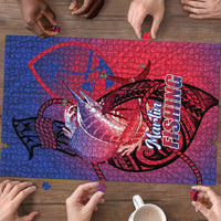 Guam Blue Marlin Fishing Puzzle Guahan Fish Hook Tattoo