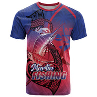 Guam Blue Marlin Fishing T Shirt Guahan Fish Hook Tattoo