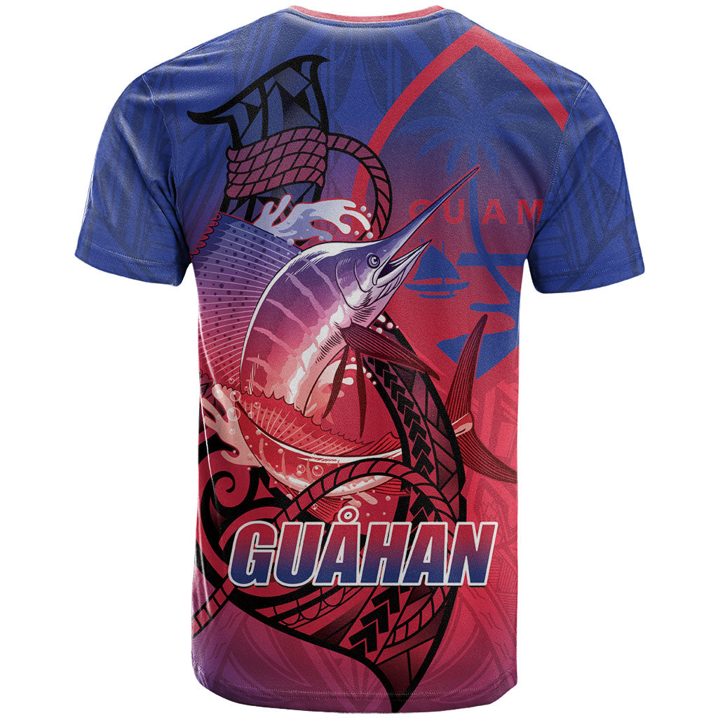 Guam Blue Marlin Fishing T Shirt Guahan Fish Hook Tattoo