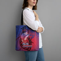 Guam Blue Marlin Fishing Tote Bag Guahan Fish Hook Tattoo