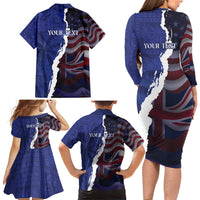 Personalized Hawaii Statehood Day Family Matching Long Sleeve Bodycon Dress and Hawaiian Shirt 66th Anniversary LT14 - Polynesian Pride