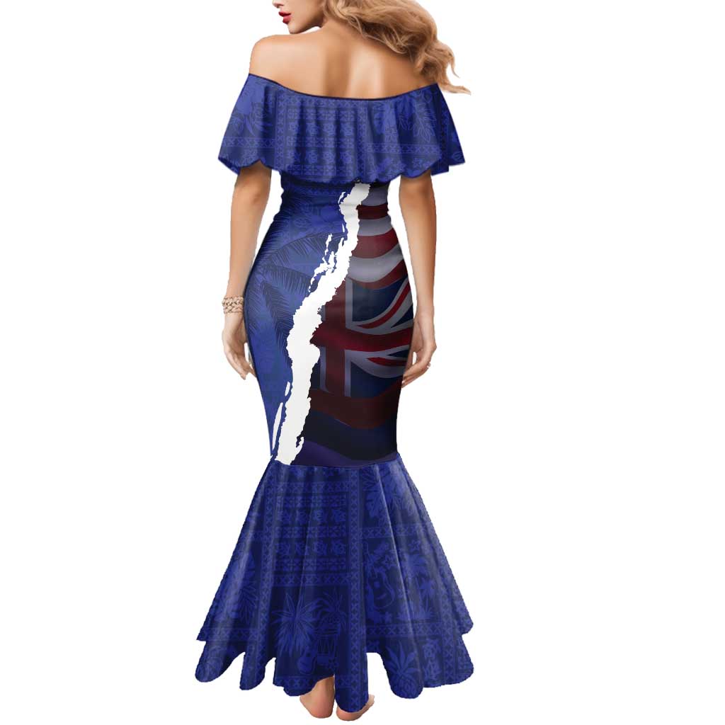 Personalized Hawaii Statehood Day Family Matching Mermaid Dress and Hawaiian Shirt 66th Anniversary - Polynesian Pride