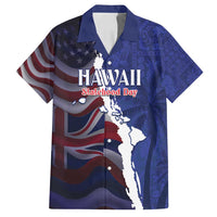Personalized Hawaii Statehood Day Family Matching Off Shoulder Short Dress and Hawaiian Shirt 66th Anniversary - Polynesian Pride