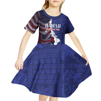Personalized Hawaii Statehood Day Kid Short Sleeve Dress 66th Anniversary - Polynesian Pride