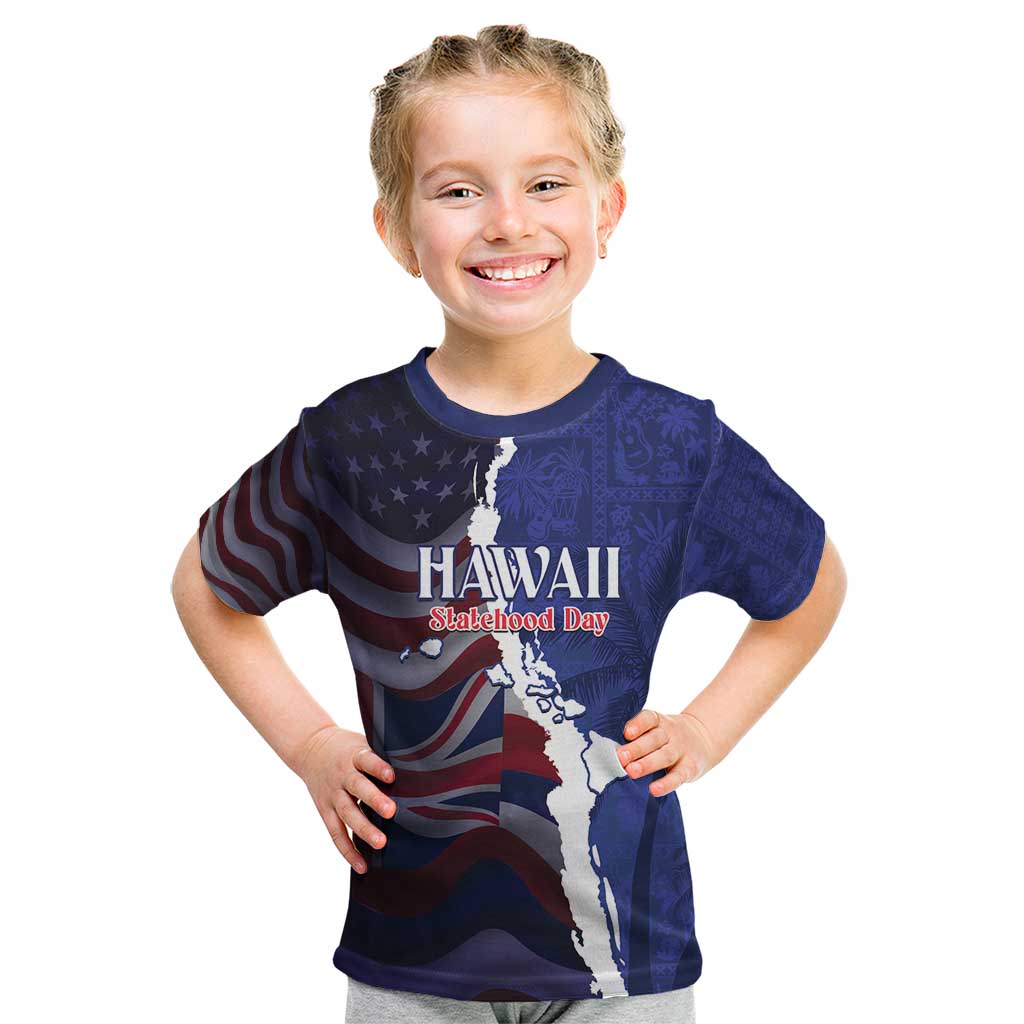 Personalized Hawaii Statehood Day Kid T Shirt 66th Anniversary - Polynesian Pride