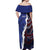 Personalized Hawaii Statehood Day Off Shoulder Maxi Dress 66th Anniversary - Polynesian Pride