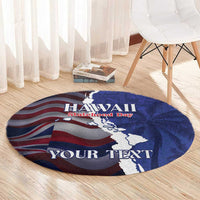 Personalized Hawaii Statehood Day Round Carpet 66th Anniversary - Polynesian Pride