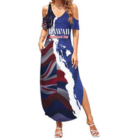 Personalized Hawaii Statehood Day Summer Maxi Dress 66th Anniversary - Polynesian Pride