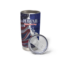 Personalized Hawaii Statehood Day Tumbler Cup 66th Anniversary - Polynesian Pride