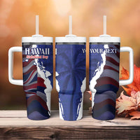Personalized Hawaii Statehood Day Tumbler With Handle 66th Anniversary - Polynesian Pride
