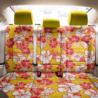 Yellow Hawaii Hibiscus Back Car Seat Cover Tropical Flowers Seamless Pattern LT14 - Polynesian Pride