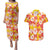 Yellow Hawaii Hibiscus Couples Matching Puletasi and Hawaiian Shirt Tropical Flowers Seamless Pattern - Polynesian Pride