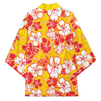 Yellow Hawaii Hibiscus Kimono Tropical Flowers Seamless Pattern - Polynesian Pride