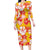 Yellow Hawaii Hibiscus Long Sleeve Bodycon Dress Tropical Flowers Seamless Pattern - Polynesian Pride