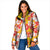 Yellow Hawaii Hibiscus Padded Jacket Tropical Flowers Seamless Pattern - Polynesian Pride