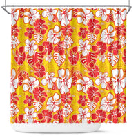 Yellow Hawaii Hibiscus Shower Curtain Tropical Flowers Seamless Pattern LT14 Yellow - Polynesian Pride