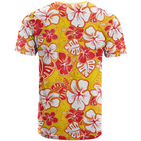 Yellow Hawaii Hibiscus T Shirt Tropical Flowers Seamless Pattern - Polynesian Pride