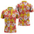 Yellow Hawaii Hibiscus Zipper Polo Shirt Tropical Flowers Seamless Pattern - Polynesian Pride