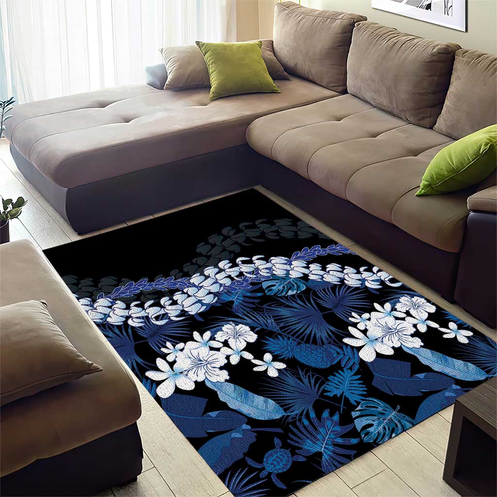 Polu Aloha Hawaii Lei Area Rug Tropical Flowers Elegant Vibe - Polynesian Pride