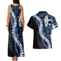 Polu Aloha Hawaii Lei Couples Matching Tank Maxi Dress and Hawaiian Shirt Tropical Flowers Elegant Vibe LT14 - Polynesian Pride