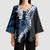 Polu Aloha Hawaii Lei Kimono Sleeve Blouse Tropical Flowers Elegant Vibe - Polynesian Pride