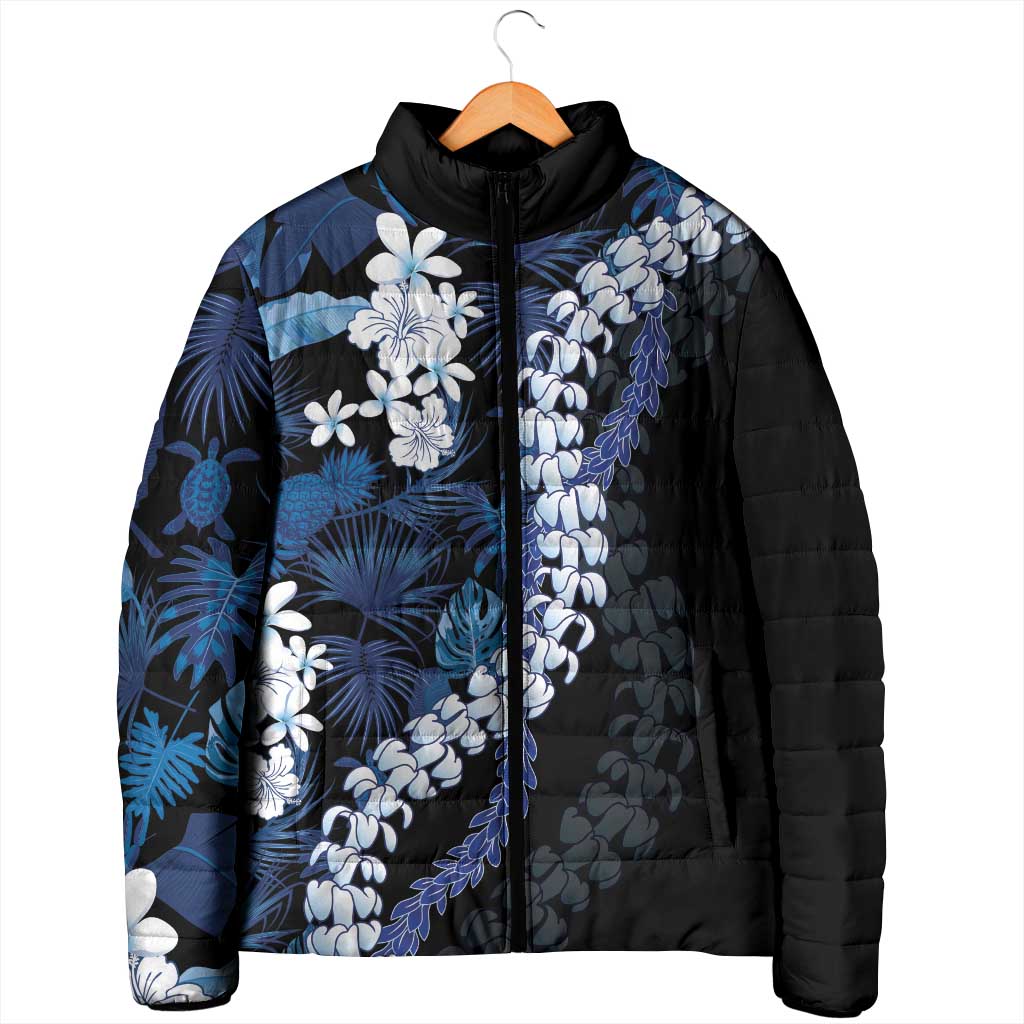 Polu Aloha Hawaii Lei Padded Jacket Tropical Flowers Elegant Vibe - Polynesian Pride