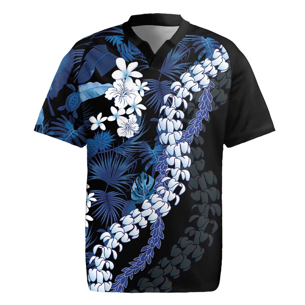 Polu Aloha Hawaii Lei Rugby Jersey Tropical Flowers Elegant Vibe - Polynesian Pride