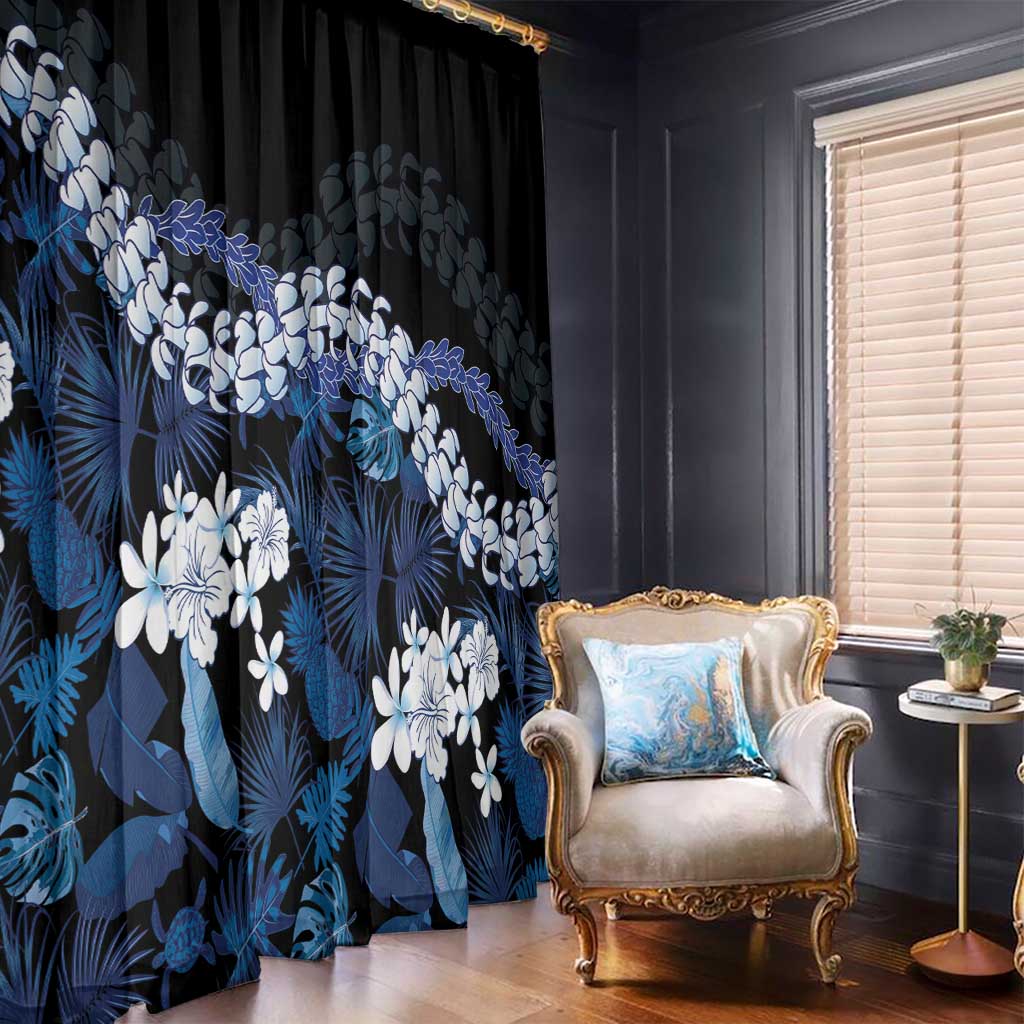 Polu Aloha Hawaii Lei Window Curtain Tropical Flowers Elegant Vibe - Polynesian Pride